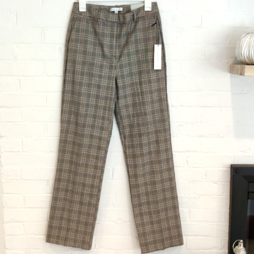 NWT Maison d'Amélie Paris High Waist Plaid Pants